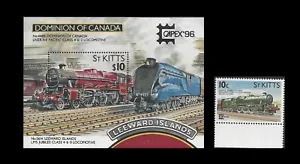 St. Kitts CAPEX '96. Leeward Islands LMS Jubilee Class 4-6-0 Locomotives 1996 - Picture 1 of 1