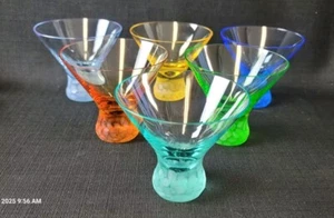 Moser Ciottoli Senza Stelo Martini Vetro Multicolore Set di 6 - Foto 1 di 11