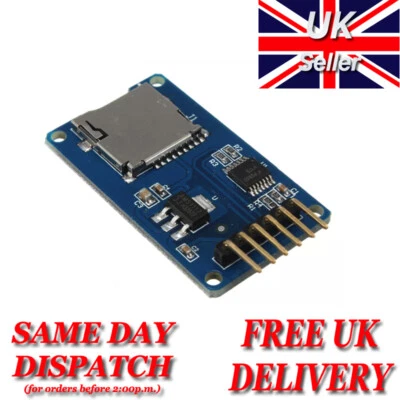 Micro SD TF Card Reader Module with SPI Interface for Arduino Raspberry Pi - Image 1 of 2