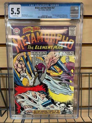 CGC 5.5 Brave and the Bold #57 Origin & 1st Metamorpho - Image 1 of 4