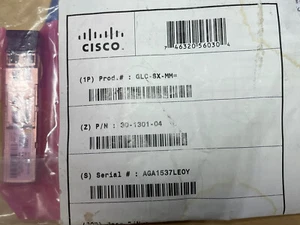 Cisco GLC-SX-MM COM 30-1301-04 1000BASE-SX SFP Transceiver Module New - Picture 1 of 3