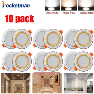 4/10 Stck. LED Downlight 9W LED Einbauleuchte Spotlampe 3 Farben 220V - Bild 1 von 15