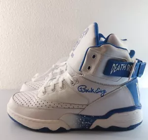 Patrick Ewing 33 Hi Death Row scarpa da uomo sneaker sportiva casual bianca blu taglia 13 - Foto 1 di 12