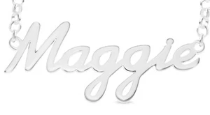925 Sterling Silber MAGGIE Namenskette Damen Mädchen Anhänger Geschenk für Sie - Bild 1 von 8