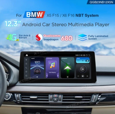 12,3" 8G+128G Android 14 Autoradio für BMW X5 F15 X6 F16 NBT 2K Screen Global 4G - Bild 1 von 4