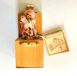 Vintage Ann Fuller Designs Miniature Handmade Doll 3” Hush-a-bye, baby - Picture 1 of 6