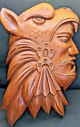 J. Pinal wooden Carved warrior with Jaguar Mask