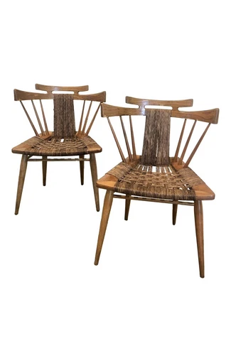 Mid Century Modern Edmond Spence Mahogany And Seagrass Yucatan Designer Chairs Cover