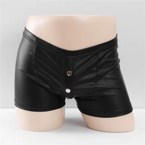 Herrenshorts mit abnehmbaren Nieten, Fununterwäsche, Herren Flachwinkel Lederhose - Bild 1 von 13