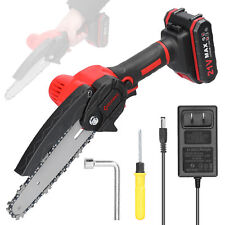 21V 6inch Portable Electric Pruning Saws Small Wood Splitting Chainsaw R7Q3