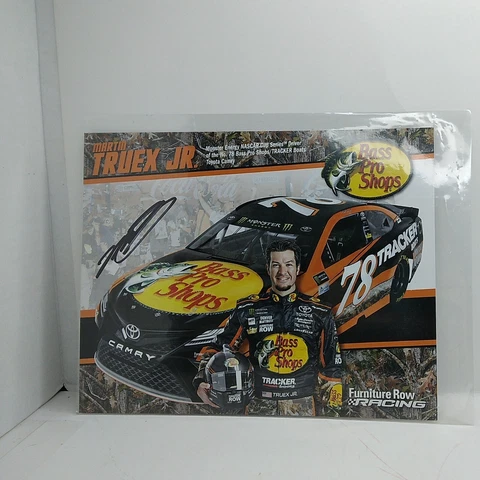 2017 Martin Truex, Jr. Bass Pro Shops Toyota Camry NASCAR MENCS postcard Autogra Cover