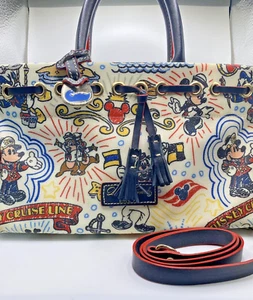 Dooney & Bourke Disney Cruise Line DCL Blue Sketch Tassel Tote 21100H S170 - Picture 1 of 8