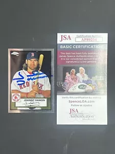 Johnny Damon Signed 2021 Topps Chrome Anniversary IP Auto JSA Boston Red Sox - Picture 1 of 2