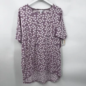 NWT LuLaRoe Nicole Polka Dot Shirt Scoop Neck Short SleeveShort Sleeve Sz Small - Picture 1 of 7