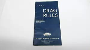 1963 NHRA REGELBUCH DRAG RULES NATIONAL HOT ROD ASSOCIATION - Bild 1 von 3
