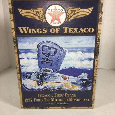 Ertl Wings of Texaco 1927 Ford Tri-Motored Mono Airplane Model Bank NIB 7th  - Image 1 of 3
