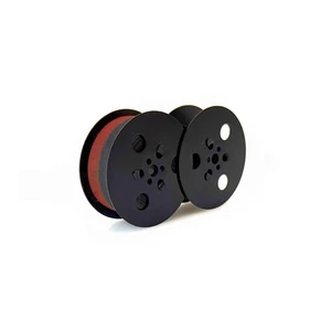 Black / Red Ribbon on METAL SPOOLS for Olivetti Prima or Quanta Adding Machine - Picture 1 of 3