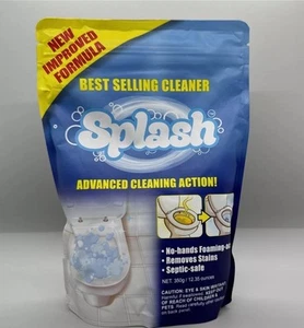 NEW Splash Foam Self-Activating Toilet Cleaner Powder 12 oz NEW FORMULA - Picture 1 of 2