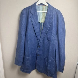 The Territory Ahead Mens Linen Blazer Beachcomber Sport Coat Blue Jacket New XXL - Picture 1 of 17