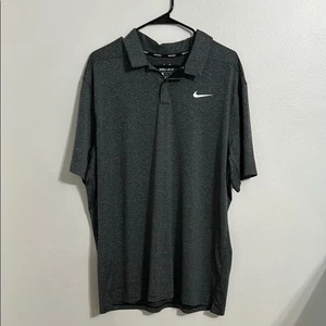 Nike Dri Fit Golf Shirt black stripe P to P 24 in L 31 in excellent cond XL - Picture 1 of 5