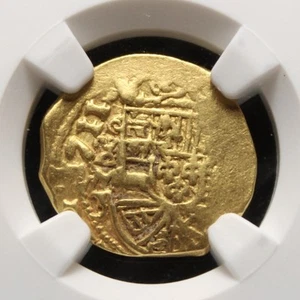 1711 Mexico J Escudo NGC AU58 1715 Fleet Rare Full Date - Picture 1 of 4