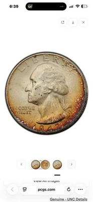 PCGS 1947-s Rpm Amazing Toning ERROR COIN - Image 1 of 4