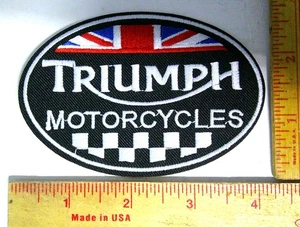 Parche Triumph vintage coleccionable antiguo británico motociclista recuerdos - Imagen 1 de 1