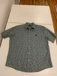 Jack Sage Shirt Mens 2XL Green AOP Forest Breck Short Sleeve Camp Outdoor Gorp - Picture 1 of 9