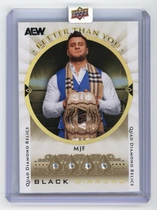 2024 Upper Deck AEW MJF Black Diamond Employee Exclusive Quad Diamond Relic Card - Picture 1 of 2
