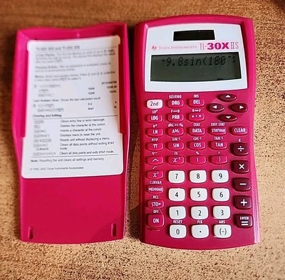 Texas Instruments  TI-30X IIS Scientific Calculator.  Pink - Image 1 of 2