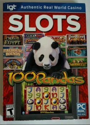 IGT SLOTS 100 PANDAS 20 Slots Included PC & Mac DVD-ROM NEW  - Image 1 of 4