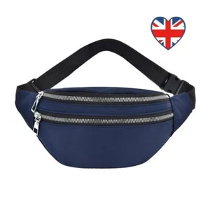 Waterproof Korean Waist Bag Outdoor Sports Cell Phone Fanny Pack (Blue) - Picture 1 of 7