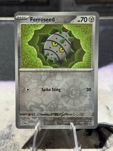 Pokemon Ferroseed 127/182 Sv04: Paradox Rift Reverse Holo - Picture 1 of 2