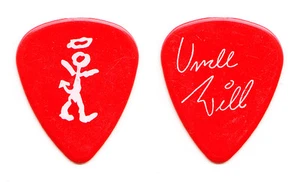 David Letterman Late Show Uncle Will Lee Signature Red Guitar Pick - 1989 - Picture 1 of 1