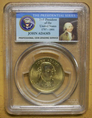 2007 JOHN ADAMS MISSING EDGE LETTERING, PCGS MS-64, FIRST DAY OF ISSUE, RARE Cover