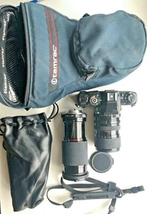 Minolta X-700 con obiettivo macro Access f35-70mm & f80-200 e custodia spedizione gratuita - Foto 1 di 11