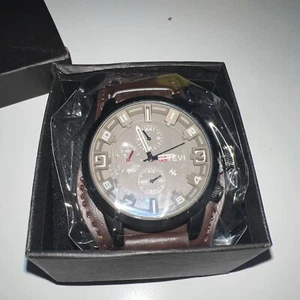 Ktevi Sports man Watch Quartz Wristwatch Brown - Picture 1 of 1