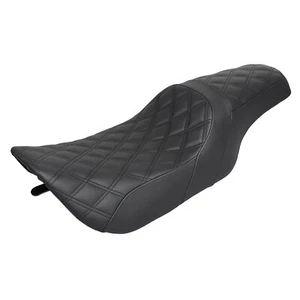 Two-UP PU Leather Driver Rear Seat For Harley Road King Street Glide FLHX FLHXI - Picture 1 of 16