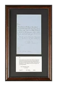 Alexandre Dumas Pere gerahmter Autogrammbrief (& Übersetzung) - ein Prunkstück! - Bild 1 von 3