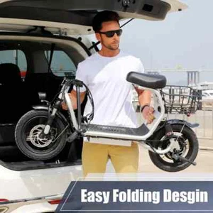 750W Foldable Electric Scooter – 30 Mile Range, 20 MPH, 14" Tires & 300lbs Cap. - Picture 1 of 6