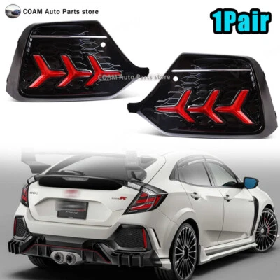 2X LED Reflector Brake Light For 10th Gen Honda Civic Hatchback / Type R 2016-21 - Image 1 of 4