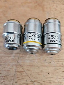 Lot of 3 LWD Plan Objectives - 4/0.10 - 10/.025 - 25/0.40 - Picture 1 of 6