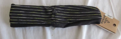 prana 头带双面黑色均码条纹新品 — 第 1/4 张图片