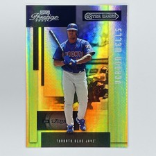 2004 Playoff Prestige Xtra Bases Black Vernon Wells /75 #200 Toronto Blue Jays