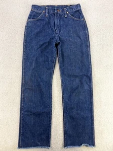 Vtg Wrangler Blue Denim Jeans Cowboy Mens Actual Size 28x29 Western 60s 70s - Picture 1 of 11