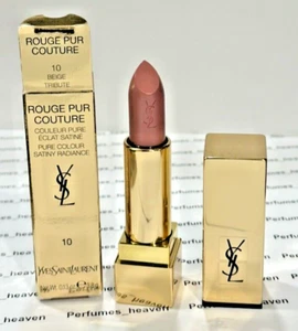 YSL Yves Saint Laurent Rouge Pur Couture Lipstick 10 BEIGE TRIBUTE  3.8 g  NEW - Picture 1 of 4