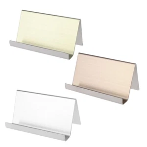 Stainless Steel Business Name Card Holder Display Stand Rack Desktop Organizer - Picture 1 of 11