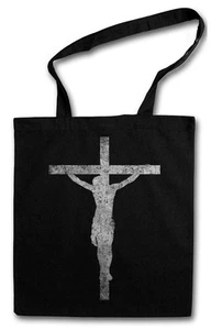 JESUS CROSS TASCHE STOFFTASCHE Christliches Kreuz Jesus Messias Christentum - Picture 1 of 1