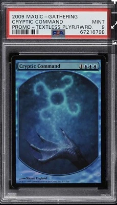 MTG FOIL Cryptic Command (Player Rewards) (Textless) Promo psa 9 pop 1 mint - Image 1 of 2