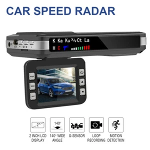 2-in-1 Driving Recorder HD Vehicle DVR Speed Radar Detector Camera Car Dash Cam - Picture 1 of 12